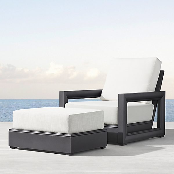 Metal furniture waterproof aluminum furniture sofa ottoman